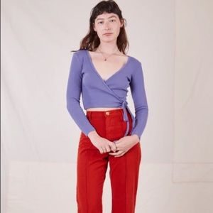 Big Bud Press Wrap Top in Faded Grape